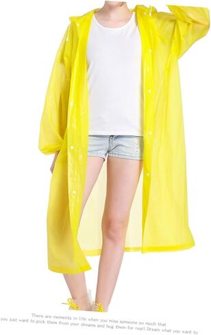 BESPORTBLE 2PCS Lightweight Non-Disposable EVA Raincoat Hood for Adults Windproof Portable Rain Poncho for Hiking and Outdoor Sports Random Color in Saudi Arabia