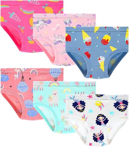HYCLES Little Girls Underwear, Toddler Girls Soft Cotton Undies Kids Panties (6-pack) in Kuwait