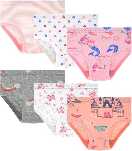 HYCLES Little Girls Underwear, Toddler Girls Soft Cotton Undies Kids Panties (6-pack) in Saudi Arabia