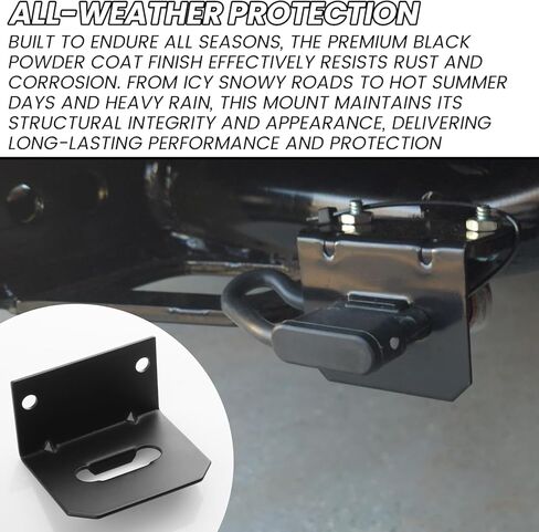 Vehicle-Side Trailer Wiring Harness Mounting Bracket Kit, with Screws, for 4 Way Trailer Plug and Trailers Wire Connector, Compatible with 58301 in Saudi Arabia