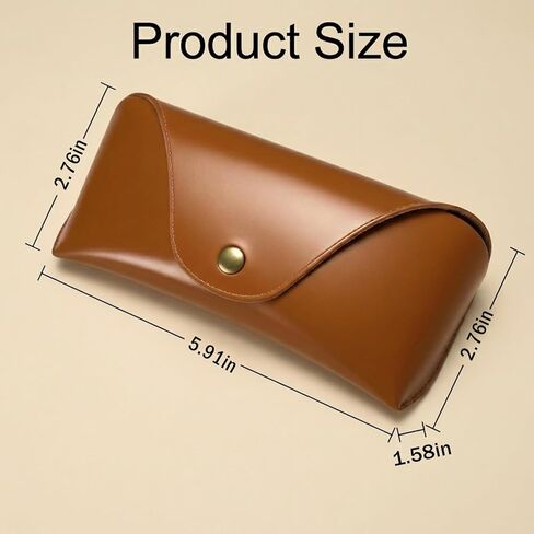 Compatible with Ray Ban Case,Brown Leather Compatible with Rayban Sunglasses Case Fit for Ray-Ban Meta Smart Glass. in Saudi Arabia