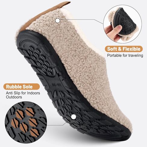 Ultrafun House Slippers for Women Men Slip on Barefoot Slippers Socks Soft Lightweight Rubble Sole House Shoes Indoor/Outdoor in Kuwait