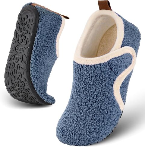 Ultrafun House Slippers for Women Men Slip on Barefoot Slippers Socks Soft Lightweight Rubble Sole House Shoes Indoor/Outdoor in Kuwait