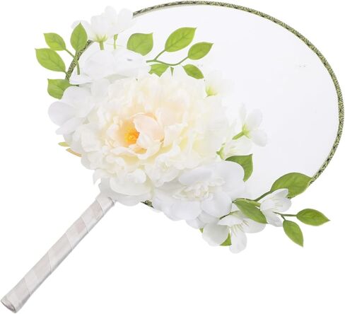 LIFKOME Chinese Dancing Fan Manual Fan Vintage Design for Decor Elegant Tassels and Realistic Flowers in Saudi Arabia