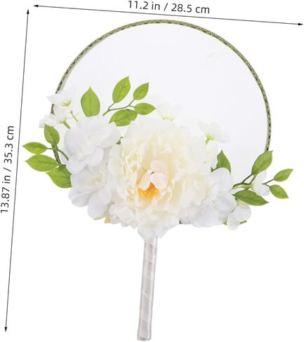 LIFKOME Chinese Dancing Fan Manual Fan Vintage Design for Decor Elegant Tassels and Realistic Flowers in Saudi Arabia