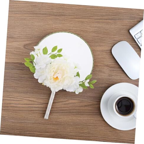LIFKOME Chinese Dancing Fan Manual Fan Vintage Design for Decor Elegant Tassels and Realistic Flowers in Saudi Arabia