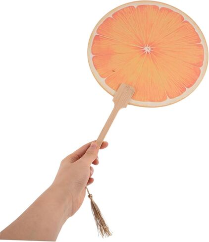Fan Handheld Simulation Orange Paddle Fan for Outdoor Summer Party Favor in Saudi Arabia