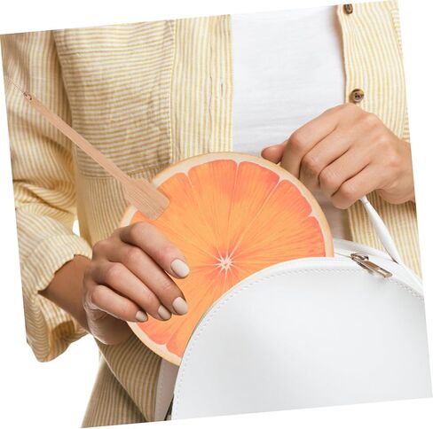 Fan Handheld Simulation Orange Paddle Fan for Outdoor Summer Party Favor in Saudi Arabia