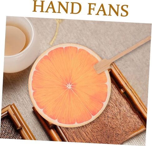 Fan Handheld Simulation Orange Paddle Fan for Outdoor Summer Party Favor in Saudi Arabia
