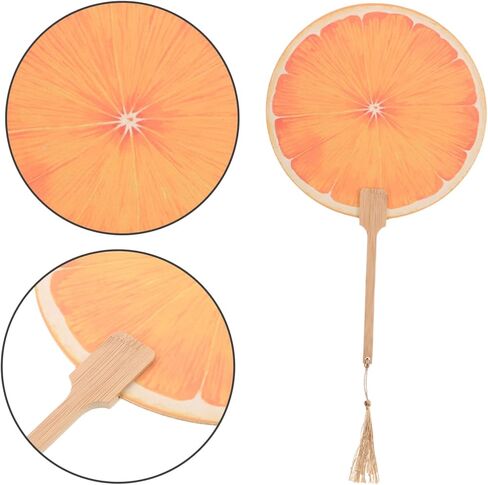 Fan Handheld Simulation Orange Paddle Fan for Outdoor Summer Party Favor in Saudi Arabia