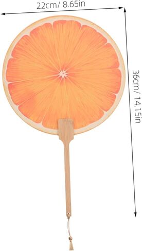 Handheld Orange Fan Rechargeable Hand Fan Fruit Decor for Summer Outdoor Parties Decorative Hand in Saudi Arabia
