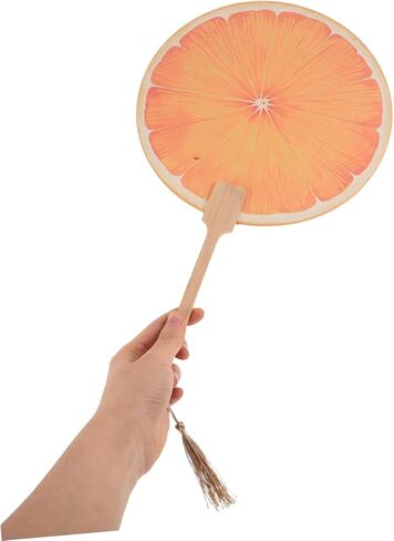 Handheld Orange Fan Rechargeable Hand Fan Fruit Decor for Summer Outdoor Parties Decorative Hand in Saudi Arabia