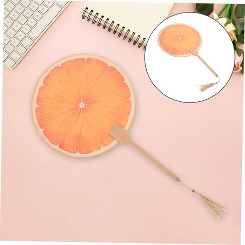 Handheld Orange Fan Rechargeable Hand Fan Fruit Decor for Summer Outdoor Parties Decorative Hand in Saudi Arabia