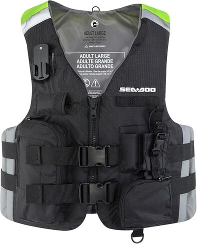Sea-Doo New OEM Unisex Medium Black Explorer PFD Life Jacket, 2859640690 in Saudi Arabia