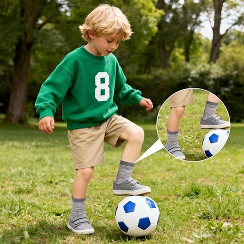 12 Pairs Boys Socks Kids Toddler Crew Cotton Socks for Boys Athletic Sock School for Boys Girls 1-13 Years in Saudi Arabia