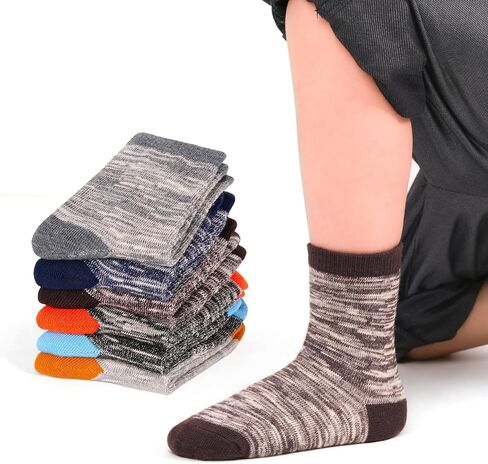 12 Pairs Boys Socks Kids Toddler Crew Cotton Socks for Boys Athletic Sock School for Boys Girls 1-13 Years in Saudi Arabia