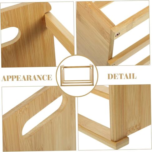 Vinyl Record Storage Rack Shelf Wooden Desktop Organizer for Books and Records Multi-Functional Display Stand for Home Office Creative Bookshelf Elegant Design in Saudi Arabia