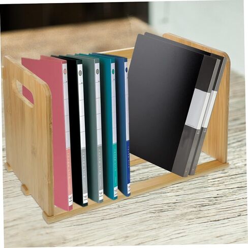Vinyl Record Storage Rack Shelf Wooden Desktop Organizer for Books and Records Multi-Functional Display Stand for Home Office Creative Bookshelf Elegant Design in Saudi Arabia
