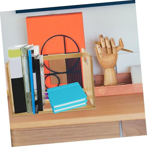 Vinyl Record Storage Rack Shelf Wooden Desktop Organizer for Books and Records Multi-Functional Display Stand for Home Office Creative Bookshelf Elegant Design in Saudi Arabia