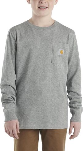 Carhartt Boys' Long Sleeve Crewneck T-Shirt with Pocket in Kuwait