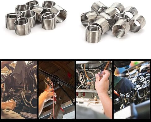 Wire Thread Insert Stainless Steel Repair Socket Kit for Thread Repair and Protection, 20Pcs M14x1.5x1.5D Wire Insert for Restoration in Saudi Arabia