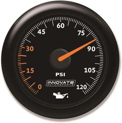 Innovate Motorsports 3859 Black MTX Analog Oil Pressure Gauge (0-120Psi - Dial) in Saudi Arabia