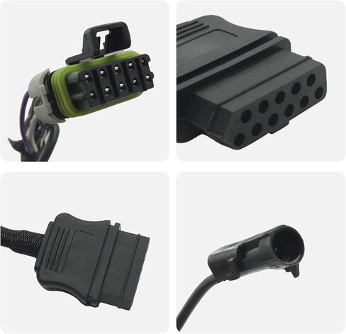 Upgraded 11 Pin Vehicle Side Light Wiring Harness with Dust Cover for Western/SnowEx/Fisher/Blizzard/SnowEx Plows Replaces# 26357 22413 in Kuwait