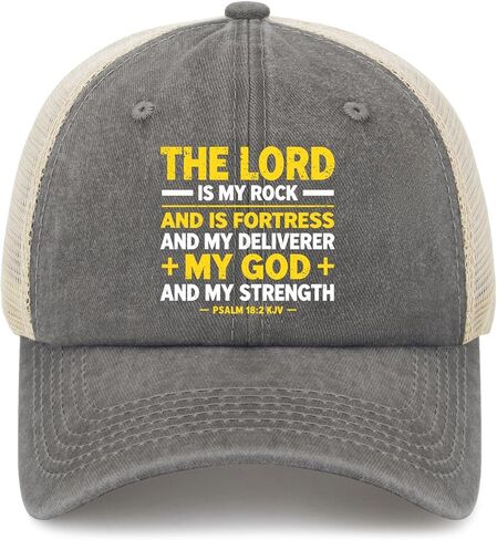 The Lord is My Rocks My Fortresses Hat for Women Aesthetic Washed Distressed in Saudi Arabia