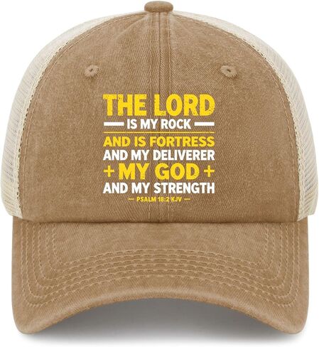 The Lord is My Rocks My Fortresses Hat for Women Aesthetic Washed Distressed in Saudi Arabia