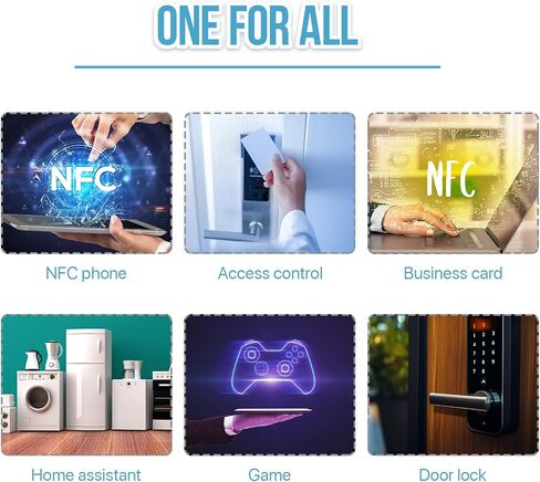 Clabby 30 قطعة من ملصقات NFC، بطاقات NFC مستديرة بيضاء فارغة لتمكين الهواتف المحمولة والأجهزة in Saudi Arabia