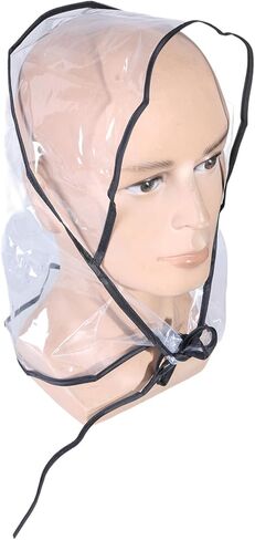 Light PVC Rain Hat with Full Visors for Outdoor Use Clear Hoods Portable Bonnet for Travel Hat in Saudi Arabia