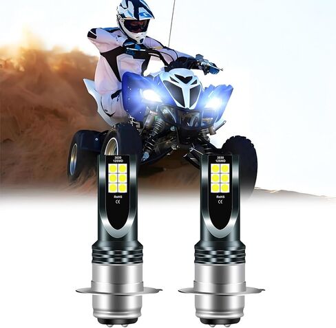 P15D H6 H6M LED Headlight Bulb Kit Fit For Yamaha Raptor 700 700R (2006-2018), ATVS UTV Light Bulbs, 500% Brightnes Bulbs 6000K White 55W H6M Light Bulbs, Plug and Play, 2-Pack in Kuwait