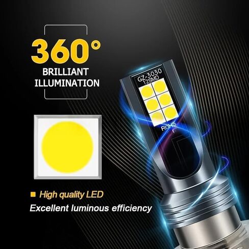 P15D H6 H6M LED Headlight Bulb Kit Fit For Yamaha Raptor 700 700R (2006-2018), ATVS UTV Light Bulbs, 500% Brightnes Bulbs 6000K White 55W H6M Light Bulbs, Plug and Play, 2-Pack in Kuwait