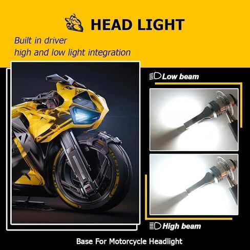 P15D H6 H6M LED Headlight Bulb Kit Fit For Yamaha Raptor 700 700R (2006-2018), ATVS UTV Light Bulbs, 500% Brightnes Bulbs 6000K White 55W H6M Light Bulbs, Plug and Play, 2-Pack in Kuwait