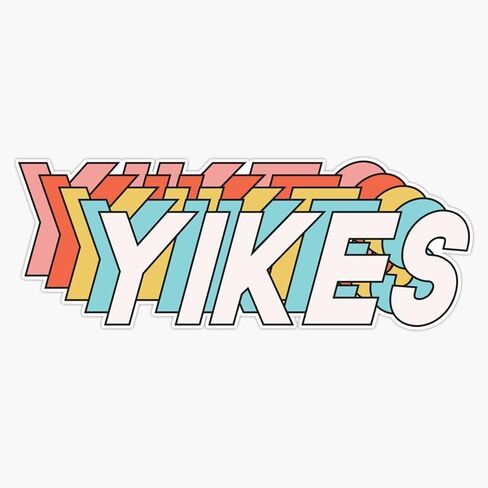 Yikes ملصق فينيل مقاوم للماء ملصقات للسيارة متعددة الأشكال نافذة الكمبيوتر المحمول ملصق مائي 5" in Kuwait