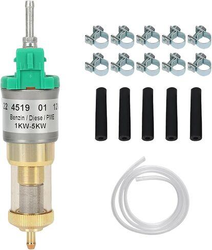 Diesel Heater Fuel Pump Double Filter Quieter Parking Air Heater 12V 22ML Fuel Metering Pump with Fuel Hose for Chinese Diesel Heater 2KW 3KW 5KW, Fit for Eberspacher Airtronic D2 D4 D5 in Kuwait