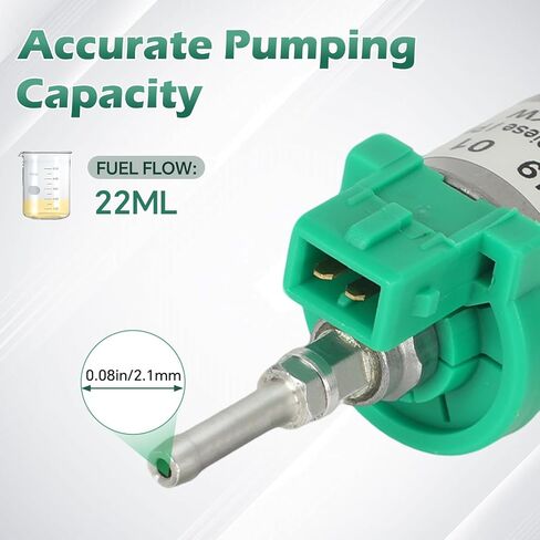 Diesel Heater Fuel Pump Double Filter Quieter Parking Air Heater 12V 22ML Fuel Metering Pump with Fuel Hose for Chinese Diesel Heater 2KW 3KW 5KW, Fit for Eberspacher Airtronic D2 D4 D5 in Kuwait