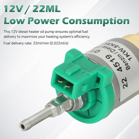 Diesel Heater Fuel Pump Double Filter Quieter Parking Air Heater 12V 22ML Fuel Metering Pump with Fuel Hose for Chinese Diesel Heater 2KW 3KW 5KW, Fit for Eberspacher Airtronic D2 D4 D5 in Kuwait