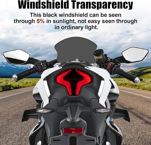 PSLER للزجاج الأمامي CFMOTO 450ss - ملحقات الزجاج الأمامي للدراجة النارية لـ 450 ss 2022 2023 2024، أسود in Kuwait