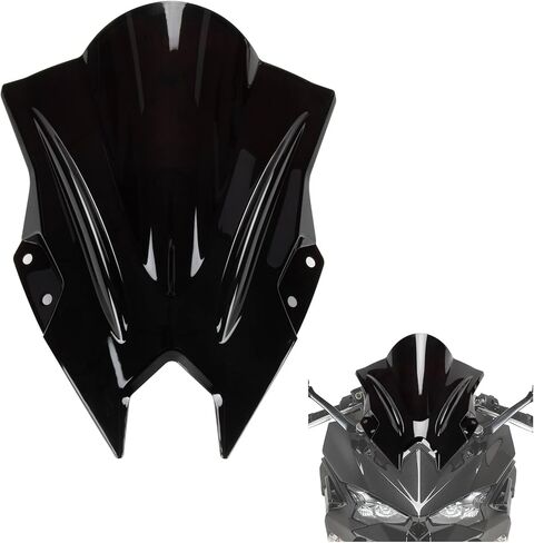 Windshield for NINJA500 SE 2024 2025 2026, PSLER Windscreen Double Bubble Wind Deflector Protector Fairing for NINJA500 SE Ninja 500 2024 2025 2026 (Black) in Saudi Arabia