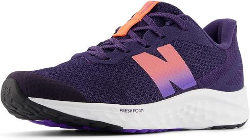 New Balance Kid's Fresh Foam Arishi V4 Lace-Up Running Shoe, Boysenberry/Tangerine Heat, 3.5 Big Kid in Saudi Arabia
