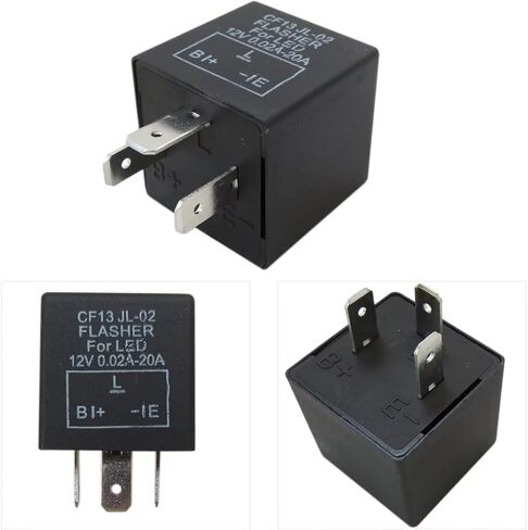 3-Pin 12V Flasher Relay Fix Light LED Lamp Turn Signal Hyper Flash CF13 JL-02 Relay يناسب 2013 شيفروليه سيلفرادو 2500 HD LT ممتد لاقط الكابينة 4 أبواب in Kuwait