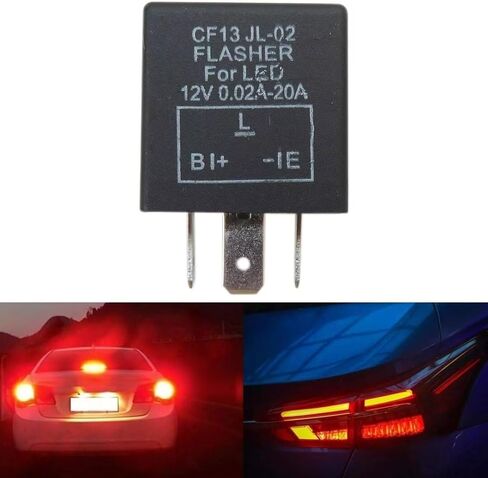 3-Pin 12V Flasher Relay Fix Light LED Lamp Turn Signal Hyper Flash CF13 JL-02 Relay يناسب 2013 شيفروليه سيلفرادو 2500 HD LT ممتد لاقط الكابينة 4 أبواب in Kuwait