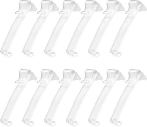 12 Pcs Valance Clips for Blinds, Clear Plastic Hidden Valance Clips Replacement be Suitable for Horizontal Window Blinds and Vertical Retainer Holder, for Home Office Hotel Window(3 Inch) in Saudi Arabia