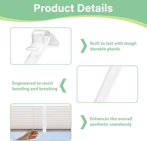 12 Pcs Valance Clips for Blinds, Clear Plastic Hidden Valance Clips Replacement be Suitable for Horizontal Window Blinds and Vertical Retainer Holder, for Home Office Hotel Window(3 Inch) in Saudi Arabia