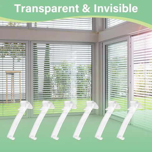 12 Pcs Valance Clips for Blinds, Clear Plastic Hidden Valance Clips Replacement be Suitable for Horizontal Window Blinds and Vertical Retainer Holder, for Home Office Hotel Window(3 Inch) in Saudi Arabia
