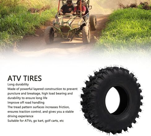 14x5.00-6 Tire, 6 inches Rubber Vacuum Tubeless Tire Replacement for ATV Quad Off Road Go Kart Cart Mini Bike, Good Enhanced Traction in Saudi Arabia