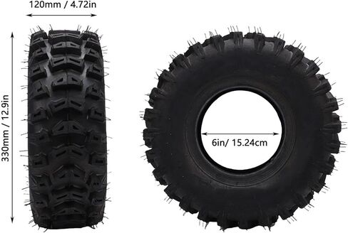 14x5.00-6 Tire, 6 inches Rubber Vacuum Tubeless Tire Replacement for ATV Quad Off Road Go Kart Cart Mini Bike, Good Enhanced Traction in Saudi Arabia