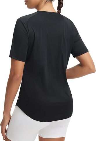 baleaf Women's Workout Tops Short Sleeve Mesh Back Quick Dry Breathable UPF 50+ Athletic Shirts for Running Gym Hiking Tee in Saudi Arabia