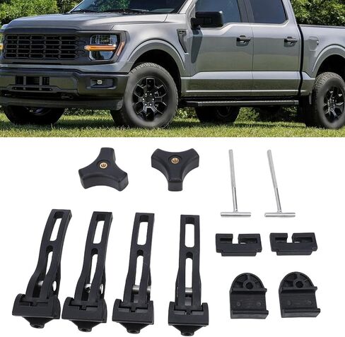 Truck Bed Cover Clamp with T , Screws, Sturdy Clamps, Security Enhancer for Pickup Truck. Fits Most Standard Truck Beds, Suitable for Cargo Safety in Saudi Arabia
